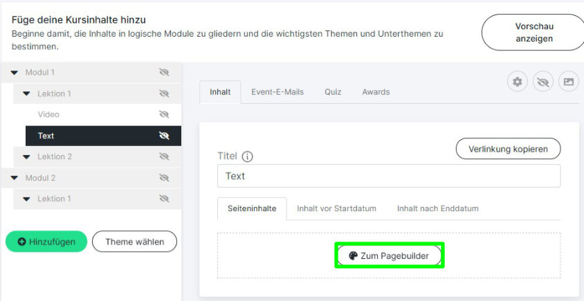 Ablefy Seiten