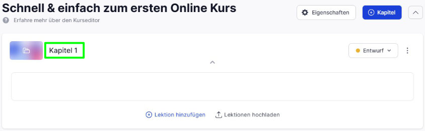 Memberspot Kapitel bearbeiten