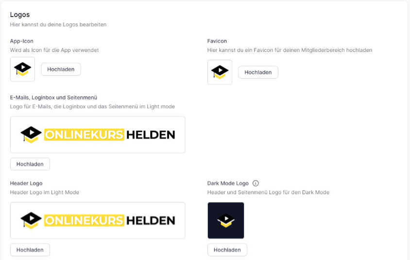 Memberspot Logo einstellen